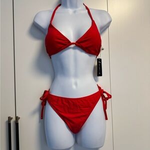 Chic Red Bikini Set